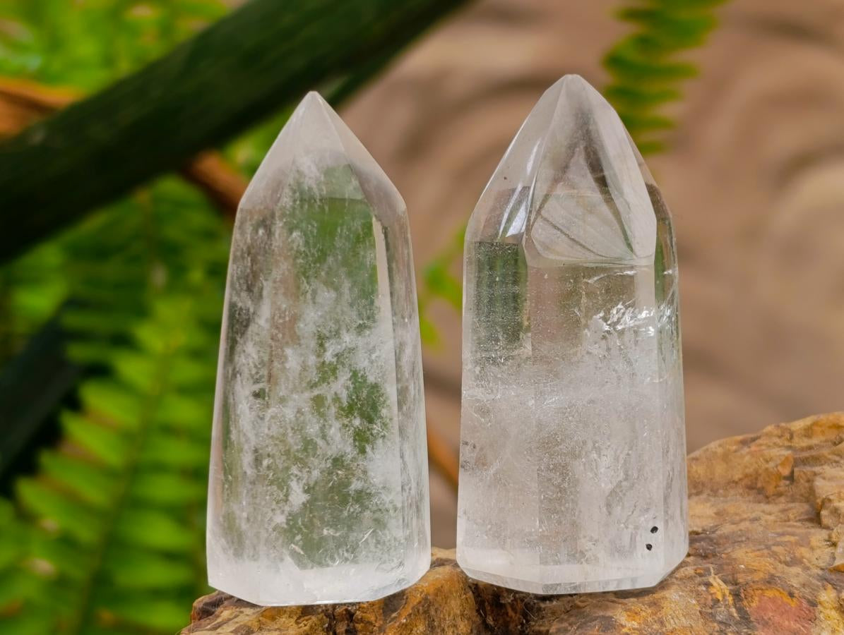 Polished Clear Quartz Crystals x 20 From Madagascar - Toprock Gemstones and Minerals 