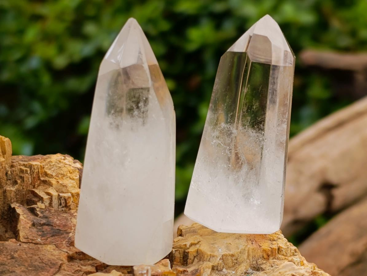 Polished Clear Quartz Crystals x 20 From Madagascar - Toprock Gemstones and Minerals 