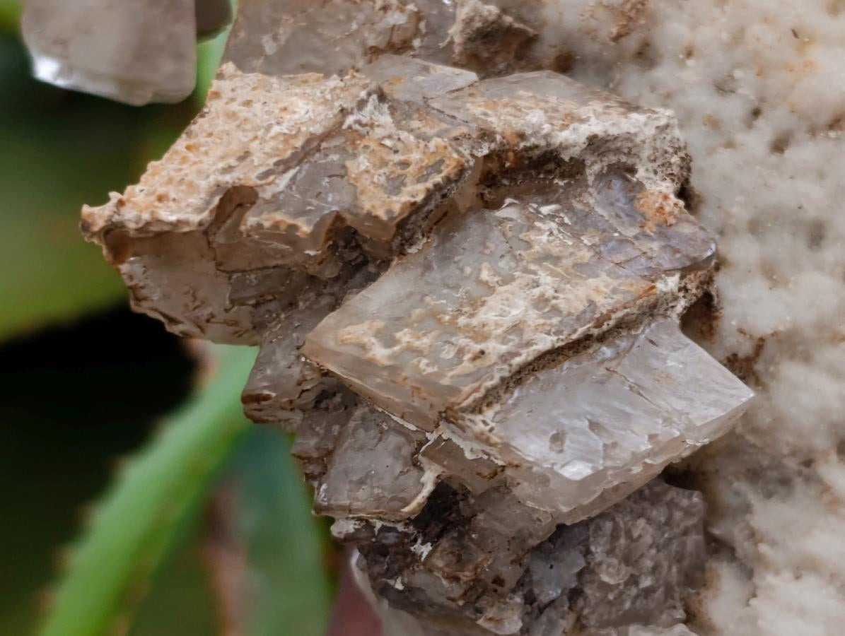 Natural Large Rhombohedral Calcite Specimen with Phosphorus Aragonite x 1 From Albert's Mountain, Lesotho - Toprock Gemstones and Minerals 