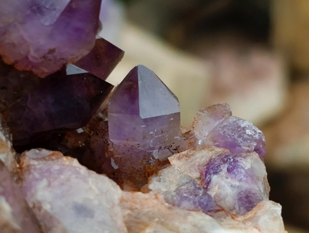 Natural Jacaranda Amethyst Clusters x 5 From Mumbwa, Zambia - Toprock Gemstones and Minerals 