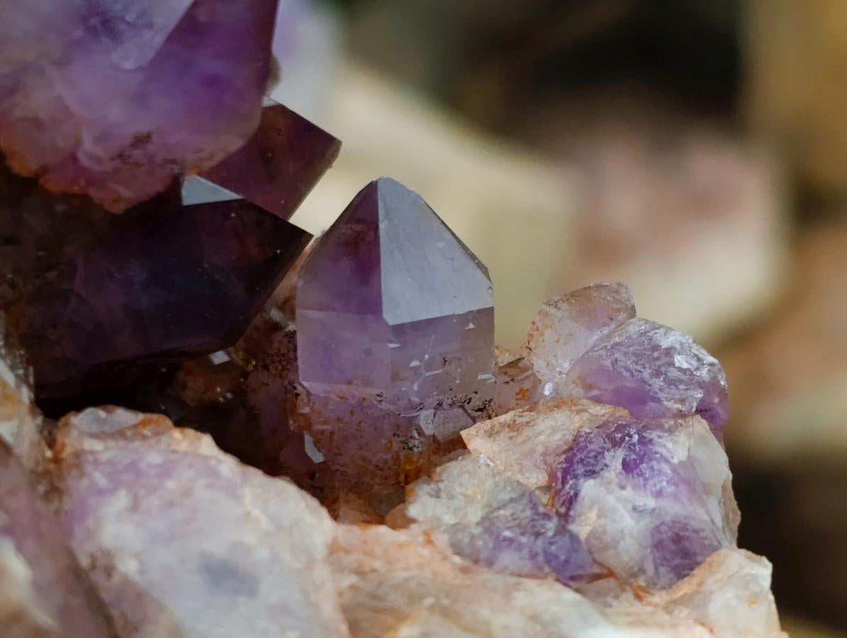 Natural Jacaranda Amethyst Clusters x 5 From Mumbwa, Zambia - Toprock Gemstones and Minerals 