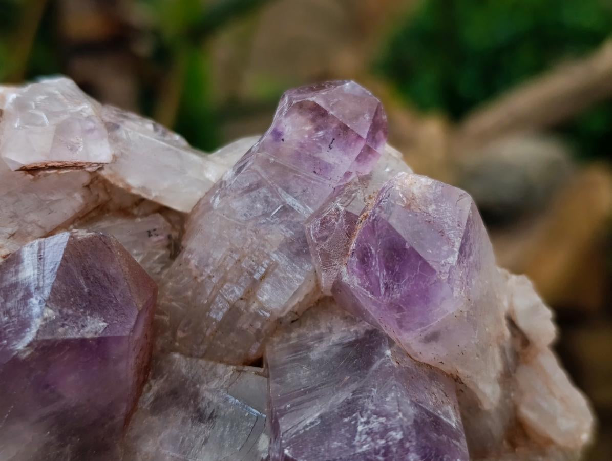 Natural Jacaranda Amethyst Clusters x 5 From Mumbwa, Zambia - Toprock Gemstones and Minerals 