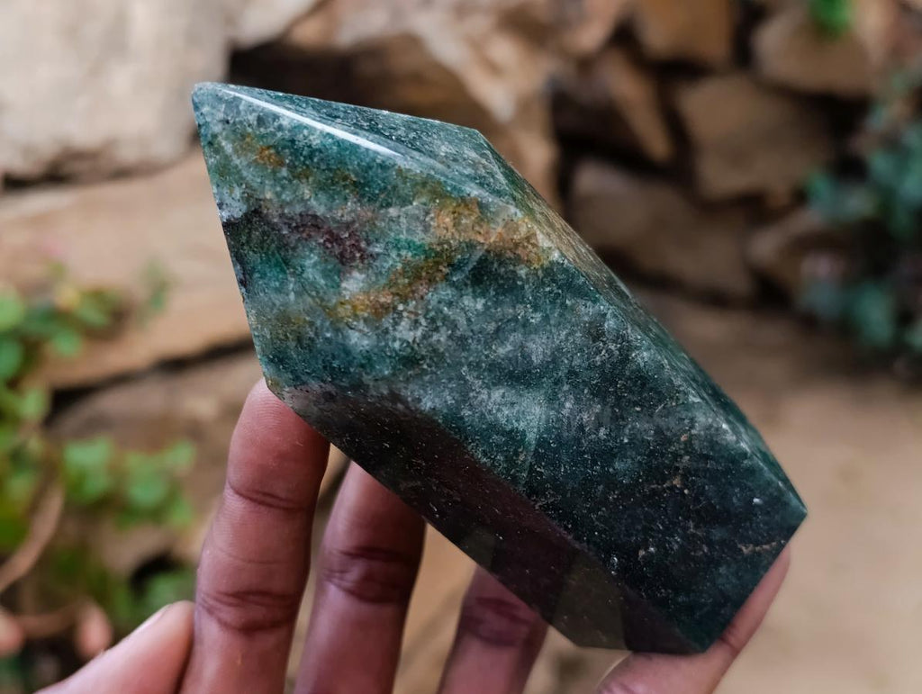 Polished Fuchsite Quartz Display Crystals x 4 From Andakatany, Madagascar - Toprock Gemstones and Minerals 