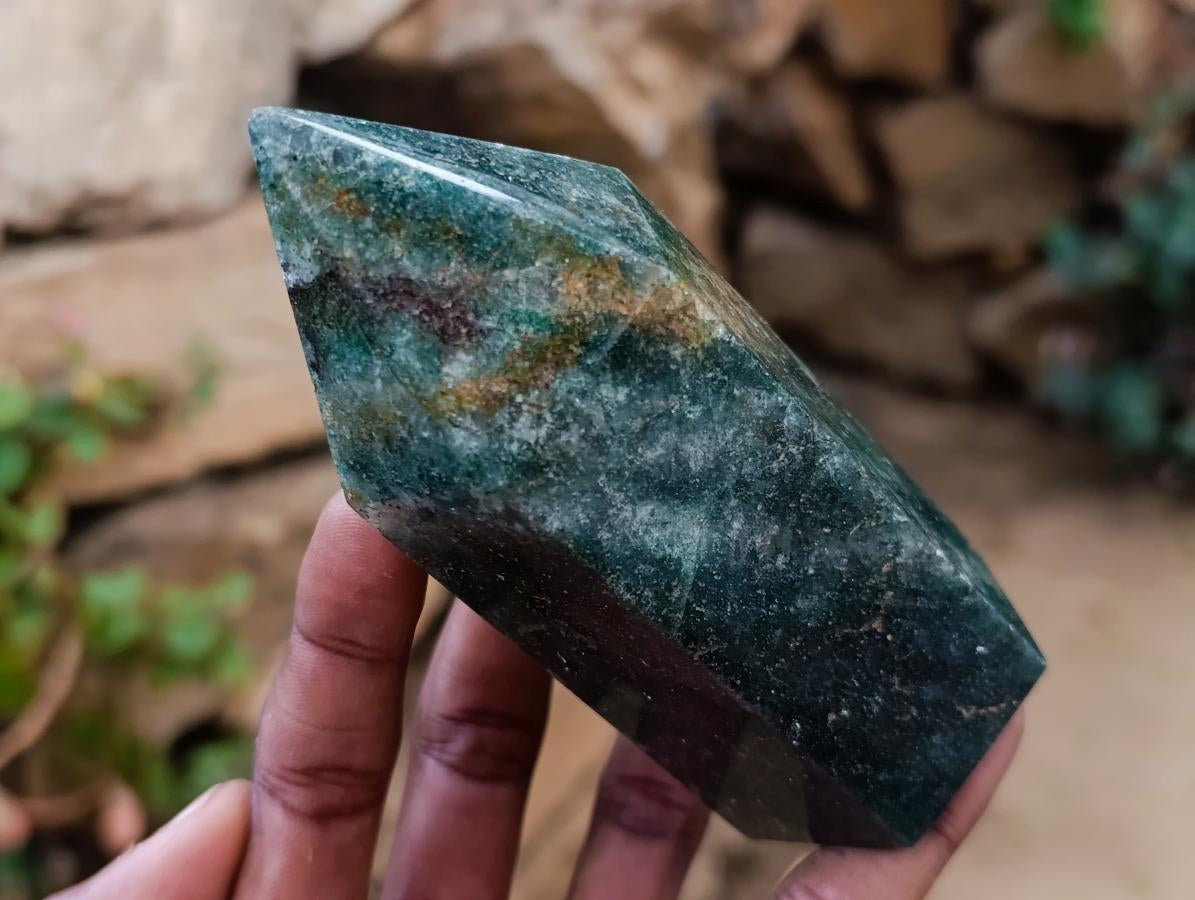 Polished Fuchsite Quartz Display Crystals x 4 From Andakatany, Madagascar - Toprock Gemstones and Minerals 