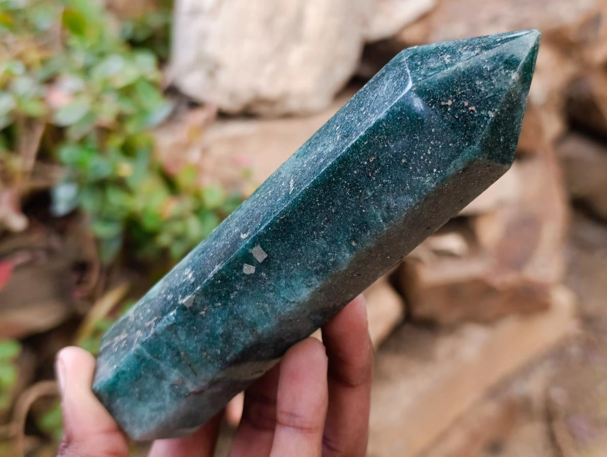 Polished Fuchsite Quartz Display Crystals x 4 From Andakatany, Madagascar - Toprock Gemstones and Minerals 