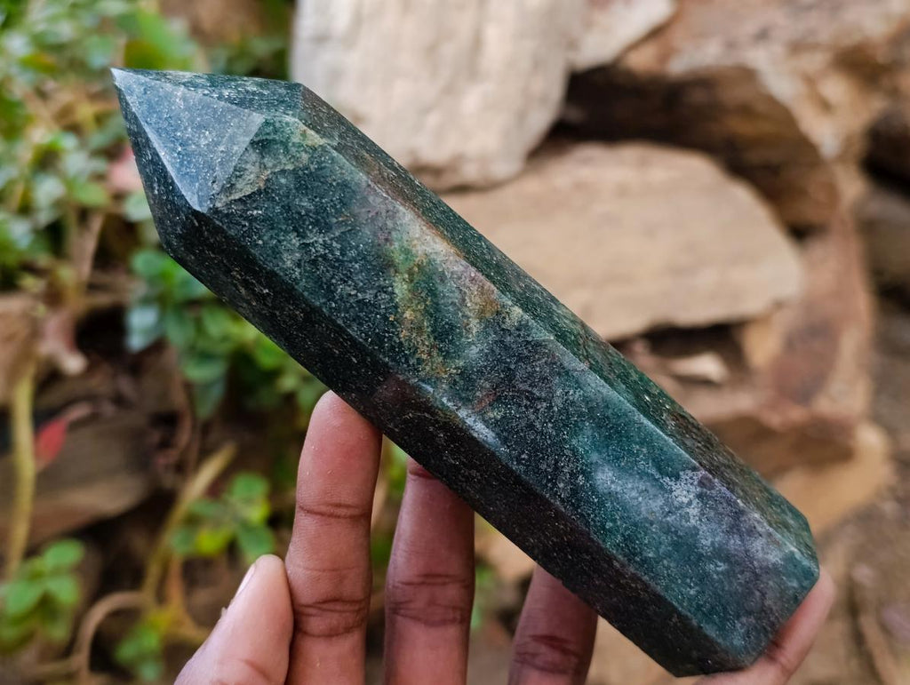 Polished Fuchsite Quartz Display Crystals x 4 From Andakatany, Madagascar - Toprock Gemstones and Minerals 