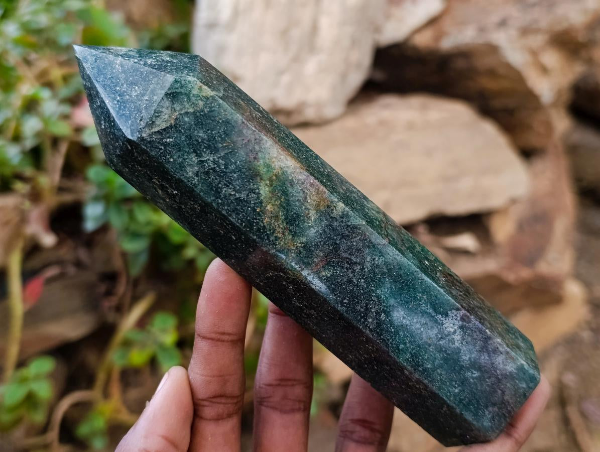 Polished Fuchsite Quartz Display Crystals x 4 From Andakatany, Madagascar - Toprock Gemstones and Minerals 