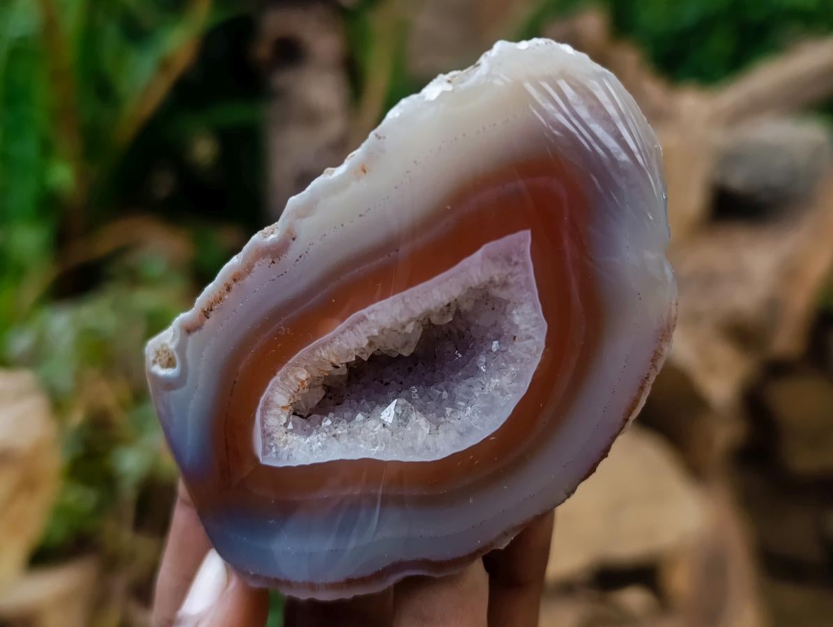 Polished One Side Red Shashe River Agate Nodules x 4 From Shashe River, Zimbabwe - Toprock Gemstones and Minerals 