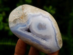 Polished and Natural Blue Lace Agate Standing Display Pieces x 6 From Nsanje, Malawi - Toprock Gemstones and Minerals 