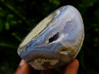 Polished and Natural Blue Lace Agate Standing Display Pieces x 6 From Nsanje, Malawi - Toprock Gemstones and Minerals 