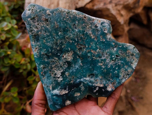 Polished One Side Mtorolite Chrysoprase Slices x 2 From Mutorashanga, Zimbabwe - Toprock Gemstones and Minerals 