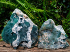 Polished One Side Mtorolite Chrysoprase Slices x 2 From Mutorashanga, Zimbabwe - Toprock Gemstones and Minerals 