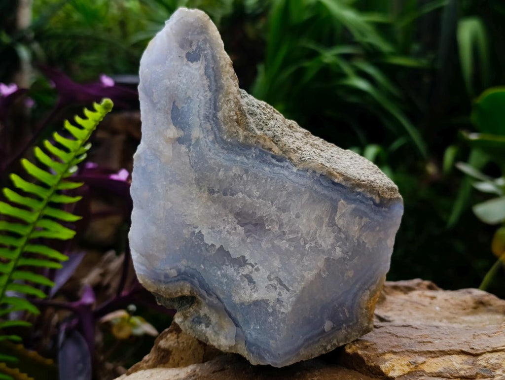 Natural Blue Lace Agate Specimens x 3 From Nsanje, Malawi - Toprock Gemstones and Minerals 