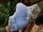 Natural Blue Lace Agate Specimens x 3 From Nsanje, Malawi - Toprock Gemstones and Minerals 