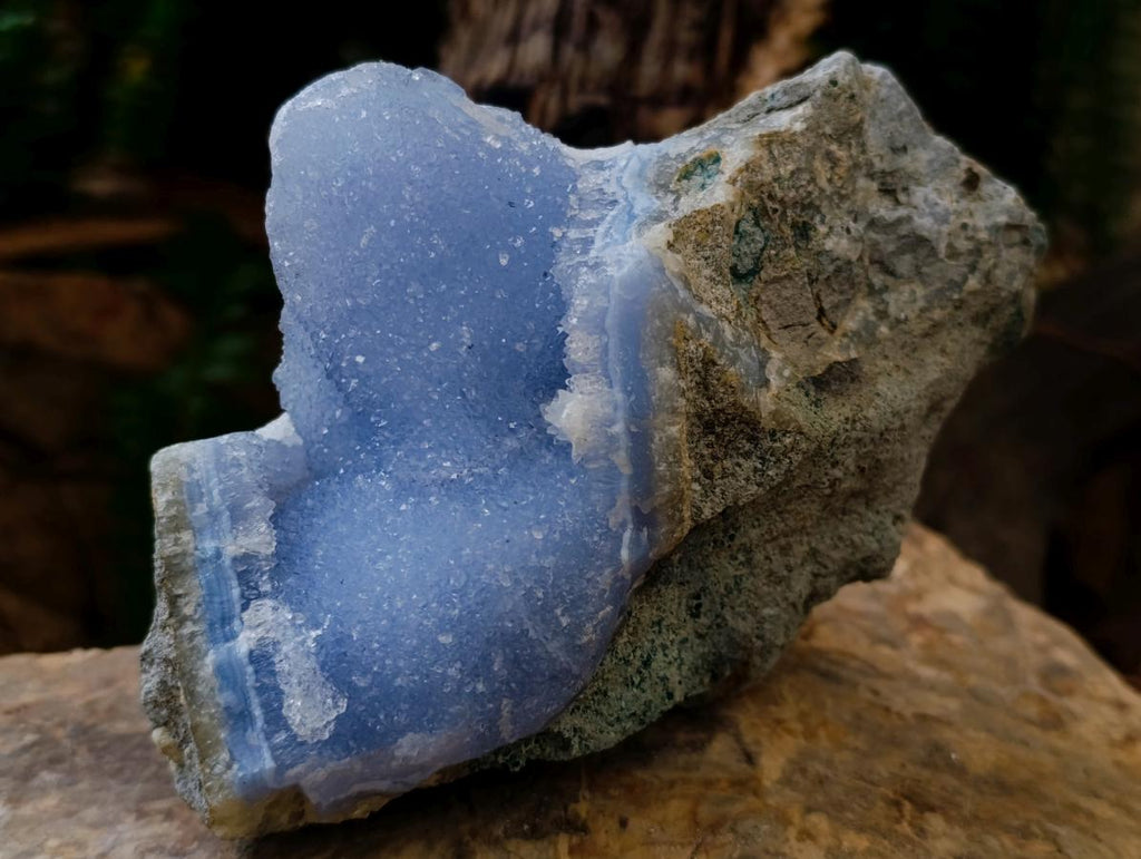 Natural Blue Lace Agate Specimens x 3 From Nsanje, Malawi - Toprock Gemstones and Minerals 