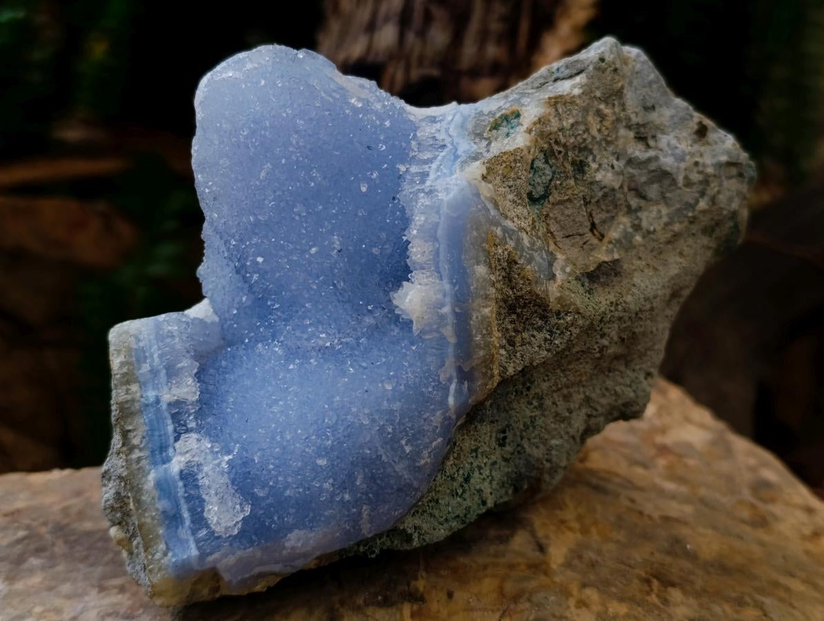 Natural Blue Lace Agate Specimens x 3 From Nsanje, Malawi - Toprock Gemstones and Minerals 