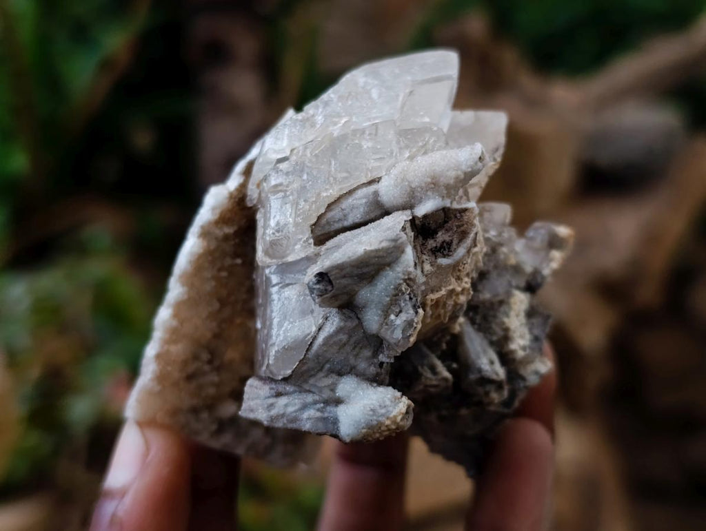 Natural Stacked Rhombohedral Calcite Specimens with Phosphorus Aragonite x 6 From Albert's Mountain, Lesotho - Toprock Gemstones and Minerals 