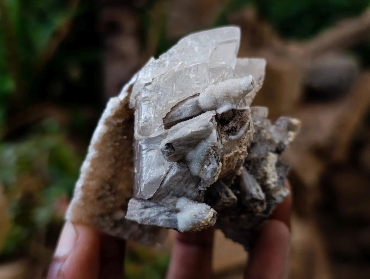 Natural Stacked Rhombohedral Calcite Specimens with Phosphorus Aragonite x 6 From Albert's Mountain, Lesotho - Toprock Gemstones and Minerals 