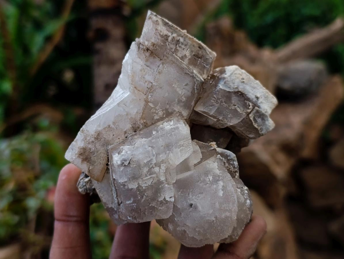 Natural Stacked Rhombohedral Calcite Specimens with Phosphorus Aragonite x 6 From Albert's Mountain, Lesotho - Toprock Gemstones and Minerals 