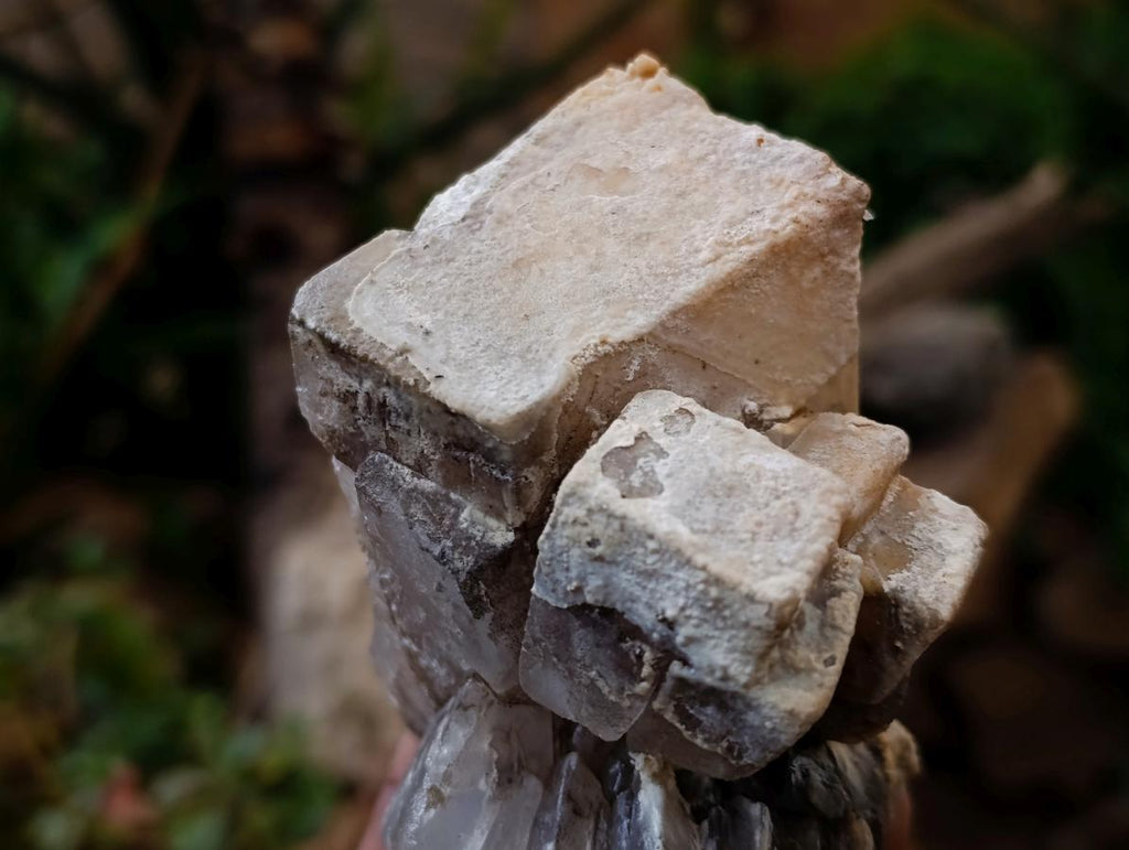 Natural Stacked Rhombohedral Calcite Specimens with Phosphorus Aragonite x 6 From Albert's Mountain, Lesotho - Toprock Gemstones and Minerals 