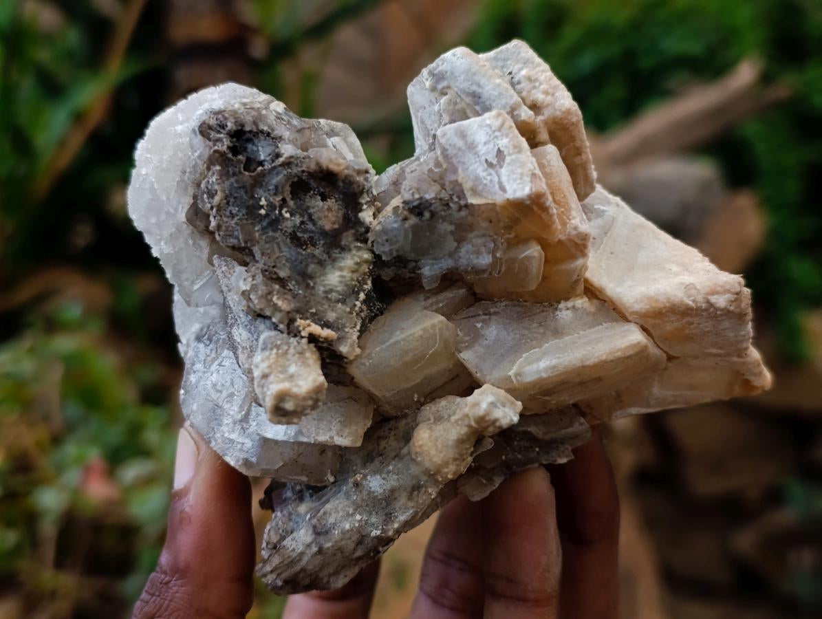 Natural Stacked Rhombohedral Calcite Specimens with Phosphorus Aragonite x 6 From Albert's Mountain, Lesotho - Toprock Gemstones and Minerals 