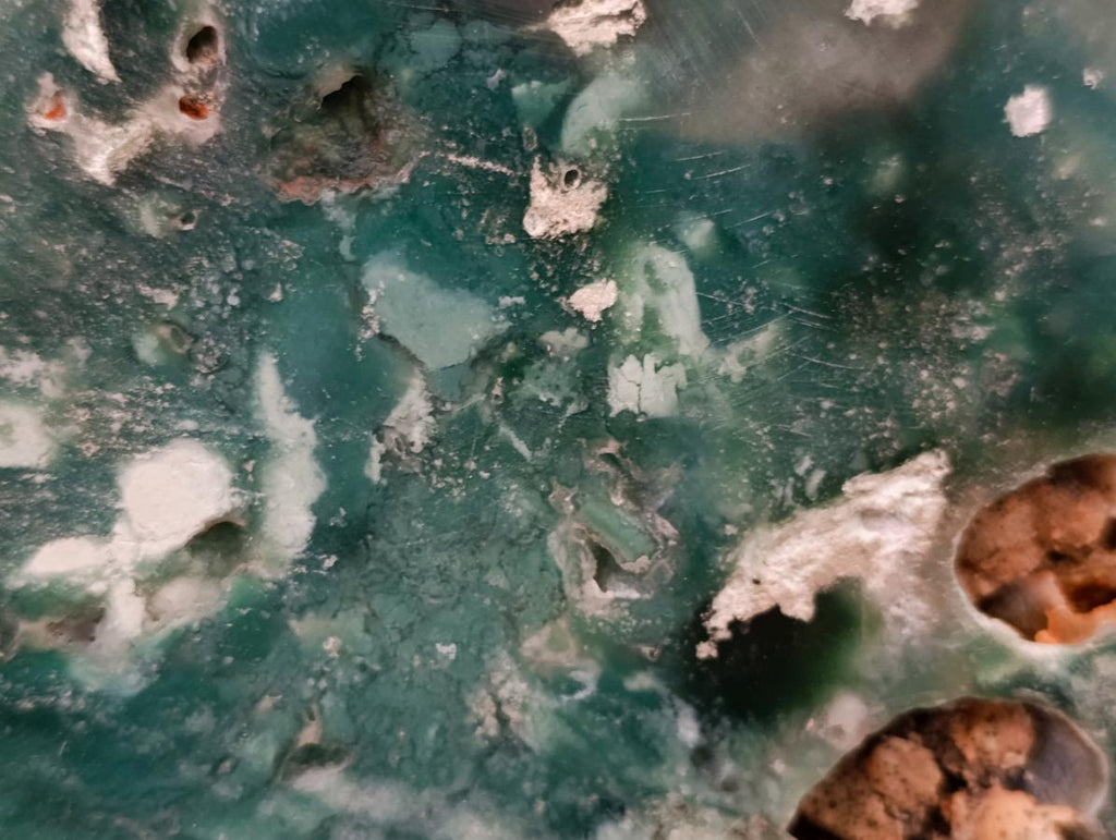 Polished XL One Side Mtorolite Chrysoprase Slice x 1 From Mutorashanga, Zimbabwe - Toprock Gemstones and Minerals 
