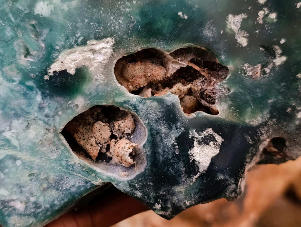 Polished XL One Side Mtorolite Chrysoprase Slice x 1 From Mutorashanga, Zimbabwe - Toprock Gemstones and Minerals 