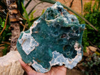 Polished XL One Side Mtorolite Chrysoprase Slice x 1 From Mutorashanga, Zimbabwe - Toprock Gemstones and Minerals 