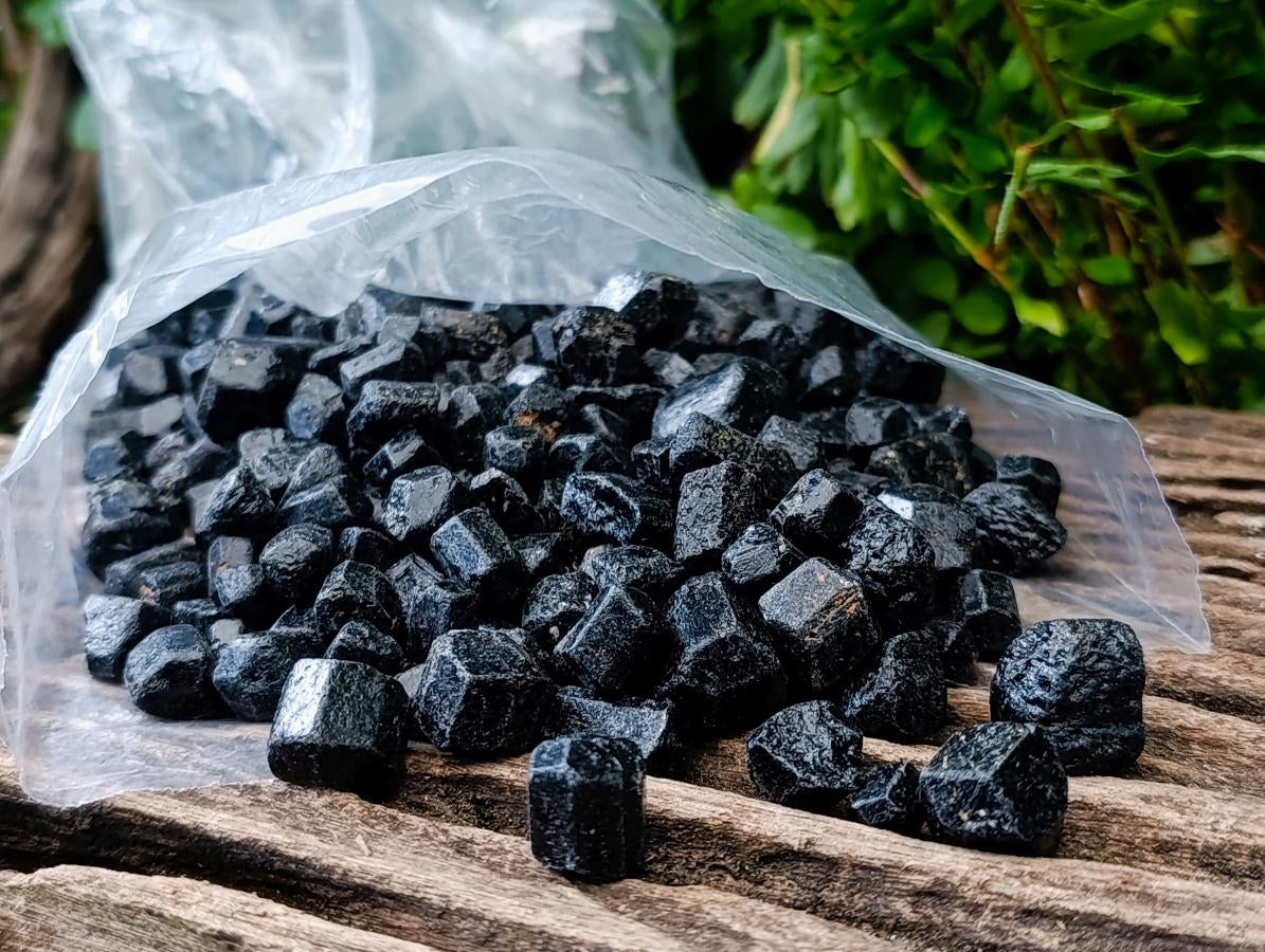Natural Mini Schorl Black Tourmaline Double Terminated Crystals and Crystals x 1,71 Kg Lot From Zimbabwe - Toprock Gemstones and Minerals 