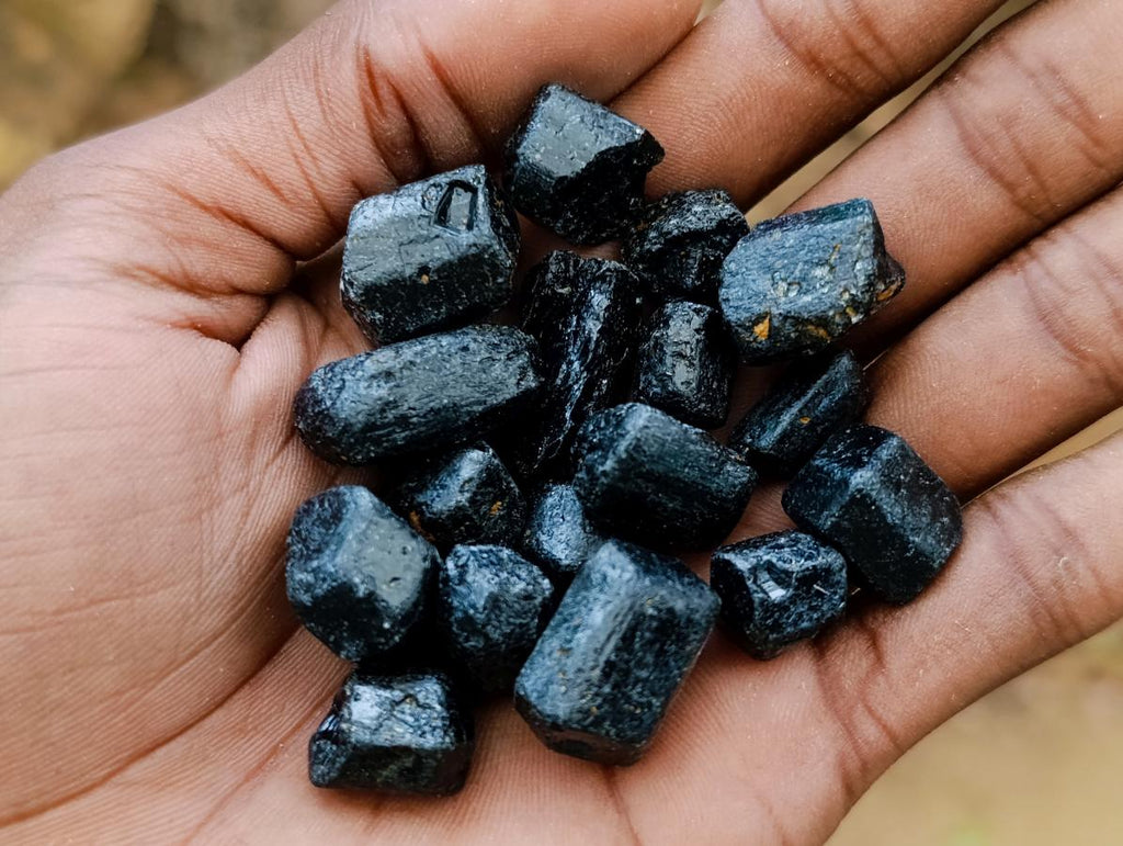 Natural Mini Schorl Black Tourmaline Double Terminated Crystals and Crystals x 1,71 Kg Lot From Zimbabwe - Toprock Gemstones and Minerals 
