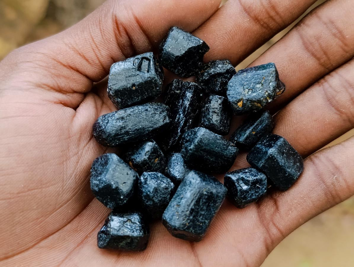 Natural Mini Schorl Black Tourmaline Double Terminated Crystals and Crystals x 1,71 Kg Lot From Zimbabwe - Toprock Gemstones and Minerals 