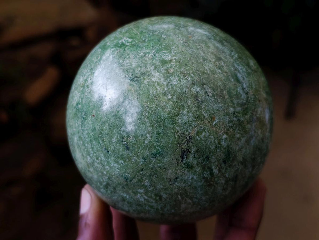 Polished Green Chrysoprase Spheres x 3 From Ambatondrazaka, Madagascar - Toprock Gemstones and Minerals 