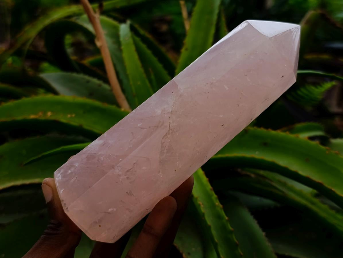 Polished Gemmy Rose Quartz Crystals x 3 From Madagascar - Toprock Gemstones and Minerals 