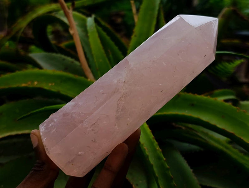 Polished Gemmy Rose Quartz Crystals x 3 From Madagascar - Toprock Gemstones and Minerals 