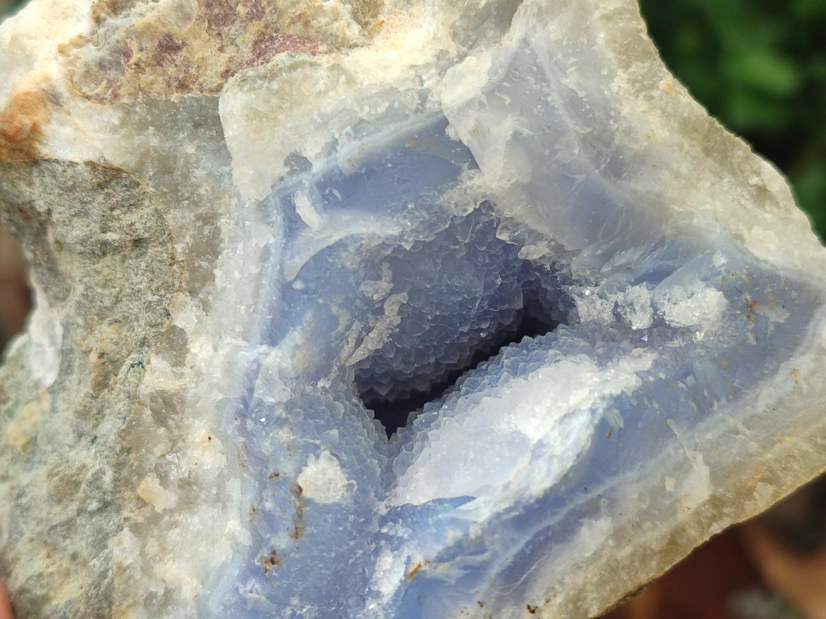 Natural Blue Lace Agate Geode Specimens x 5 From Nsanje, Malawi - Toprock Gemstones and Minerals 