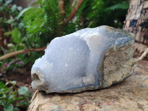 Natural Blue Lace Agate Geode Specimens x 5 From Nsanje, Malawi - Toprock Gemstones and Minerals 