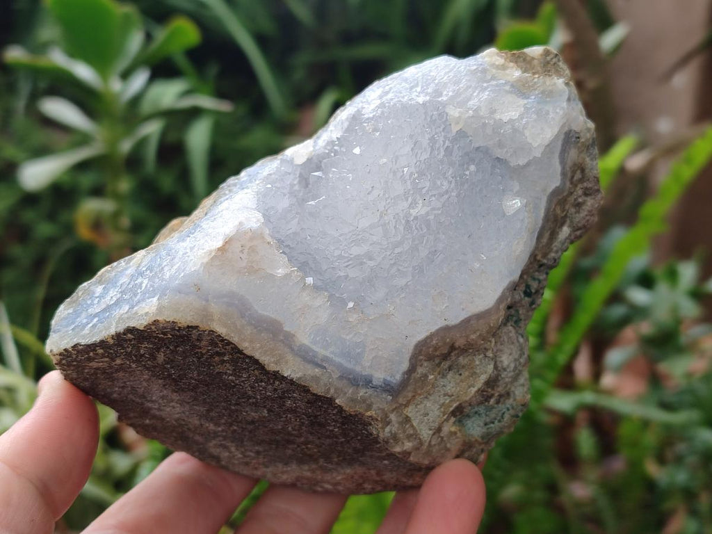 Natural Blue Lace Agate Geode Specimens x 5 From Nsanje, Malawi - Toprock Gemstones and Minerals 