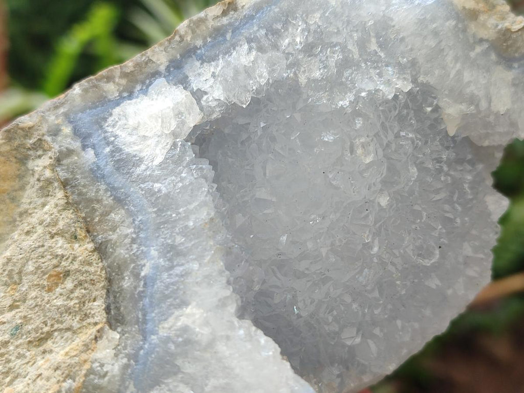 Natural Blue Lace Agate Geode Specimens x 5 From Nsanje, Malawi - Toprock Gemstones and Minerals 