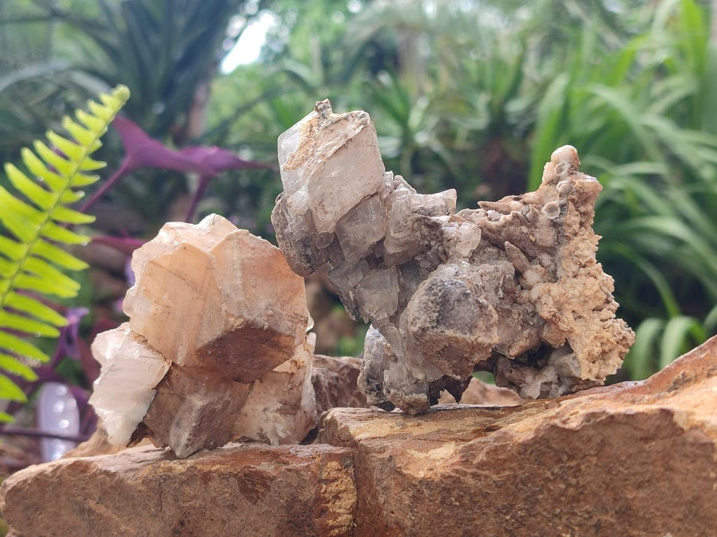 Natural Stacked Rhombohedral Calcite Crystals with Phosphorus Aragonite x 6 From Albert's Mountain, Lesotho - Toprock Gemstones and Minerals 