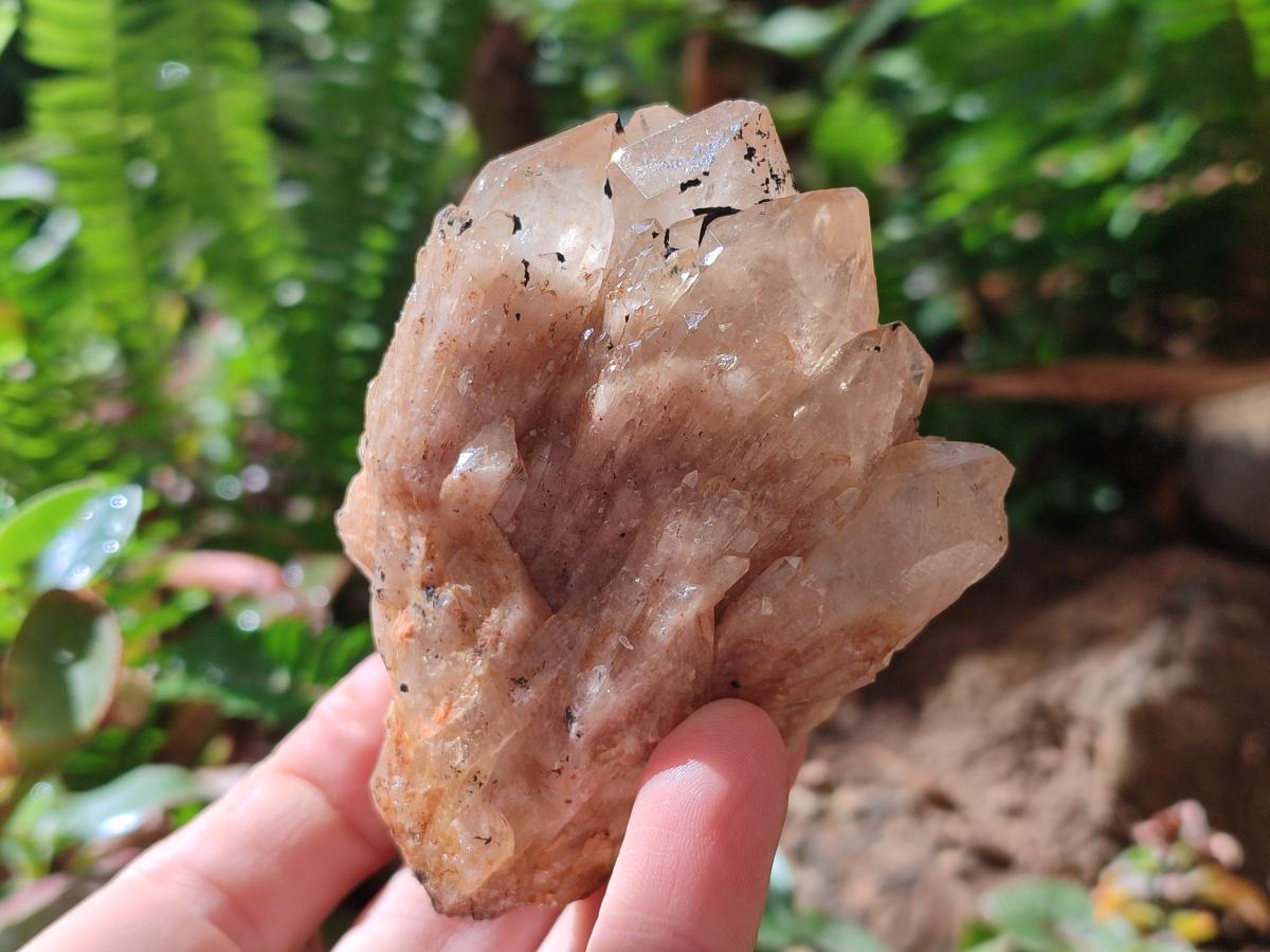 Natural Cascading White Phantom Smokey Luena Quartz Clusters x 6 From Luena, Congo - Toprock Gemstones and Minerals 