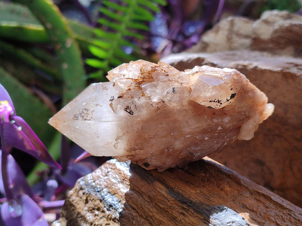 Natural Cascading White Phantom Smokey Luena Quartz Clusters x 6 From Luena, Congo - Toprock Gemstones and Minerals 