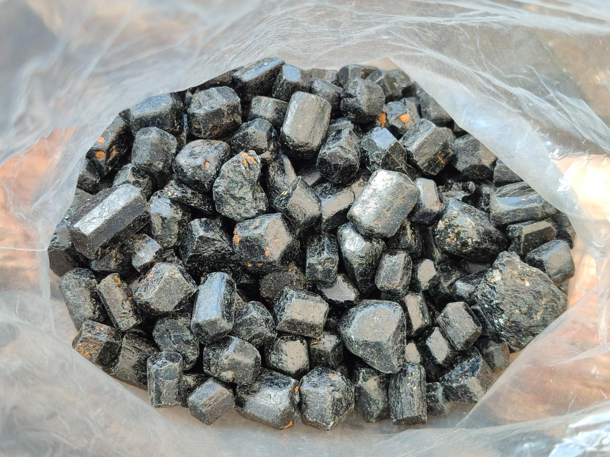Natural Rough Black Tourmaline Double Terminated Crystals x 1, 82 Kg Lot From Zambia - Toprock Gemstones and Minerals 