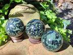 Polished Stromatolite Spheres x 3 From Katsepy, Madagascar - Toprock Gemstones and Minerals 
