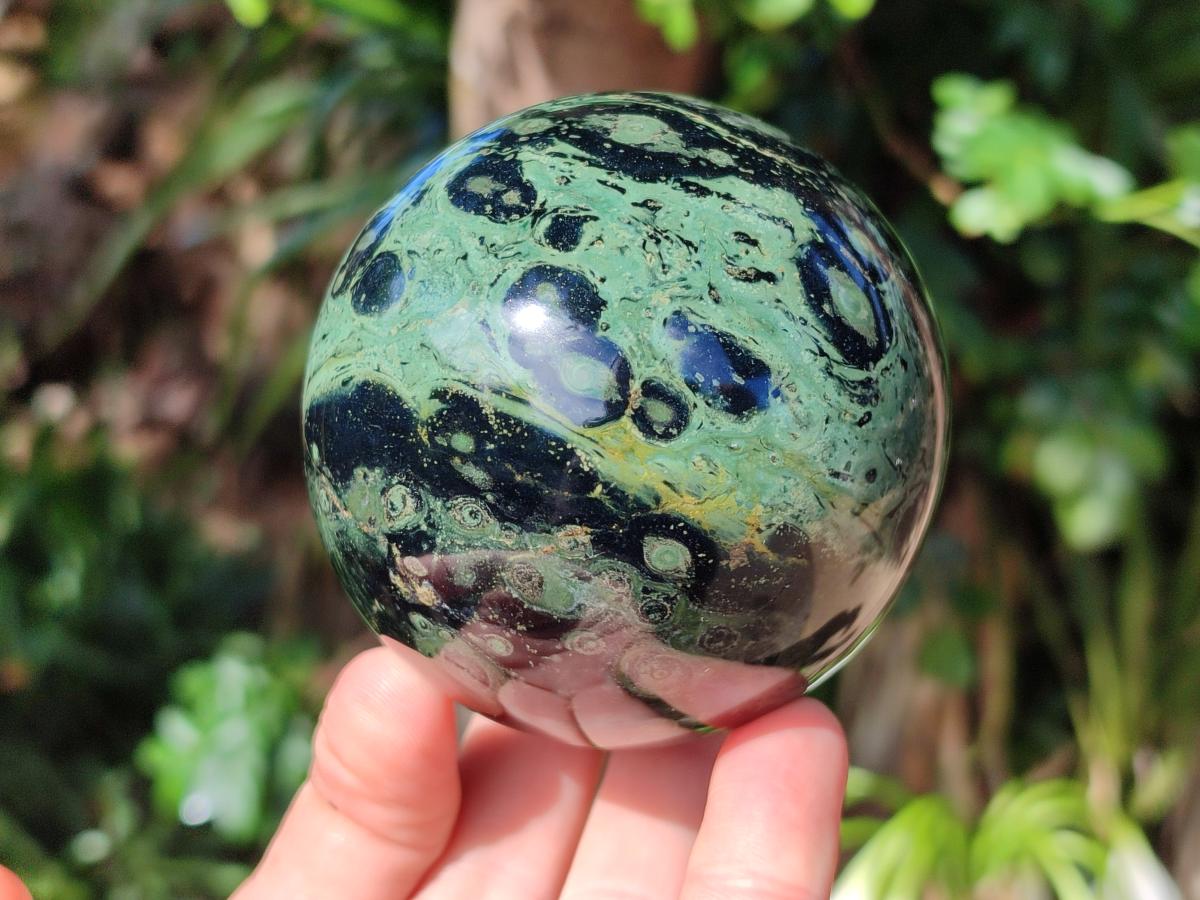 Polished Stromatolite Spheres x 3 From Katsepy, Madagascar - Toprock Gemstones and Minerals 