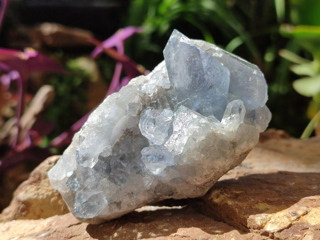 Natural Blue Celestite Specimens x 6 From Sakoany, Madagascar - Toprock Gemstones and Minerals 