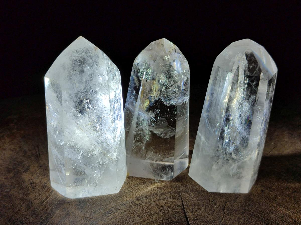 Polished Clear Quartz Crystals x 4 From Madagascar - Toprock Gemstones and Minerals 