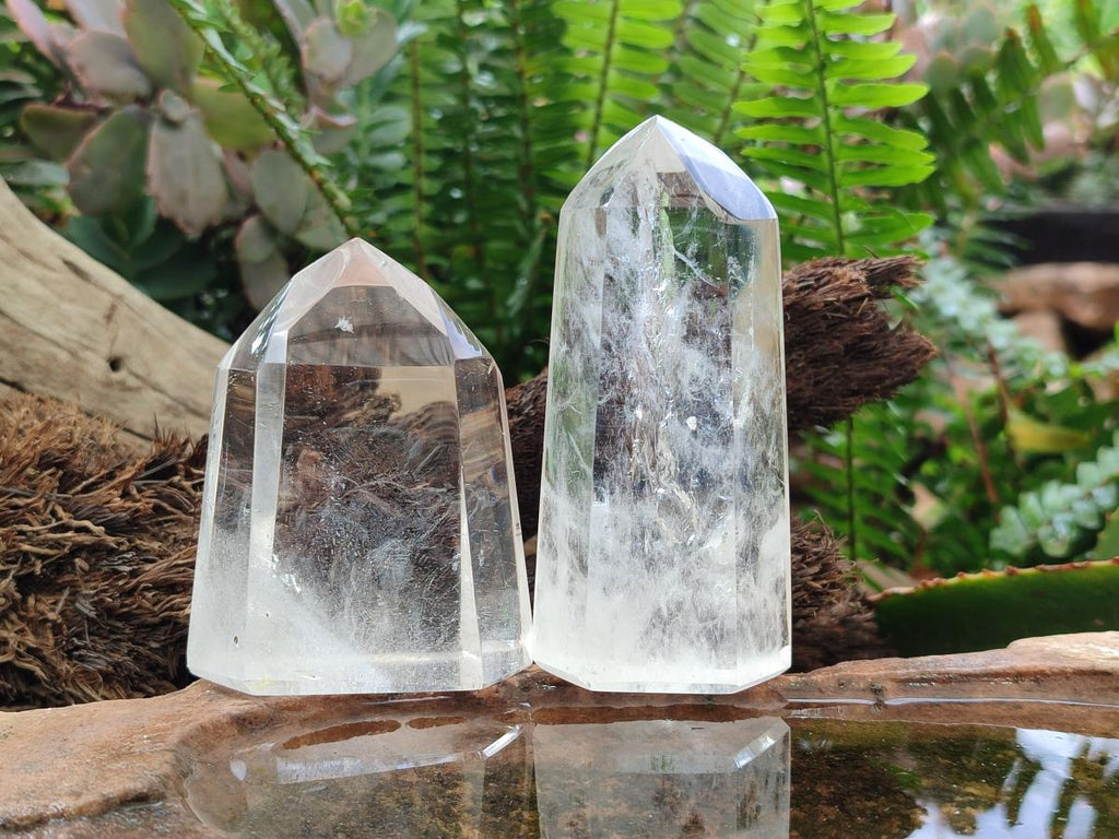 Polished Clear Quartz Crystals x 4 From Madagascar - Toprock Gemstones and Minerals 