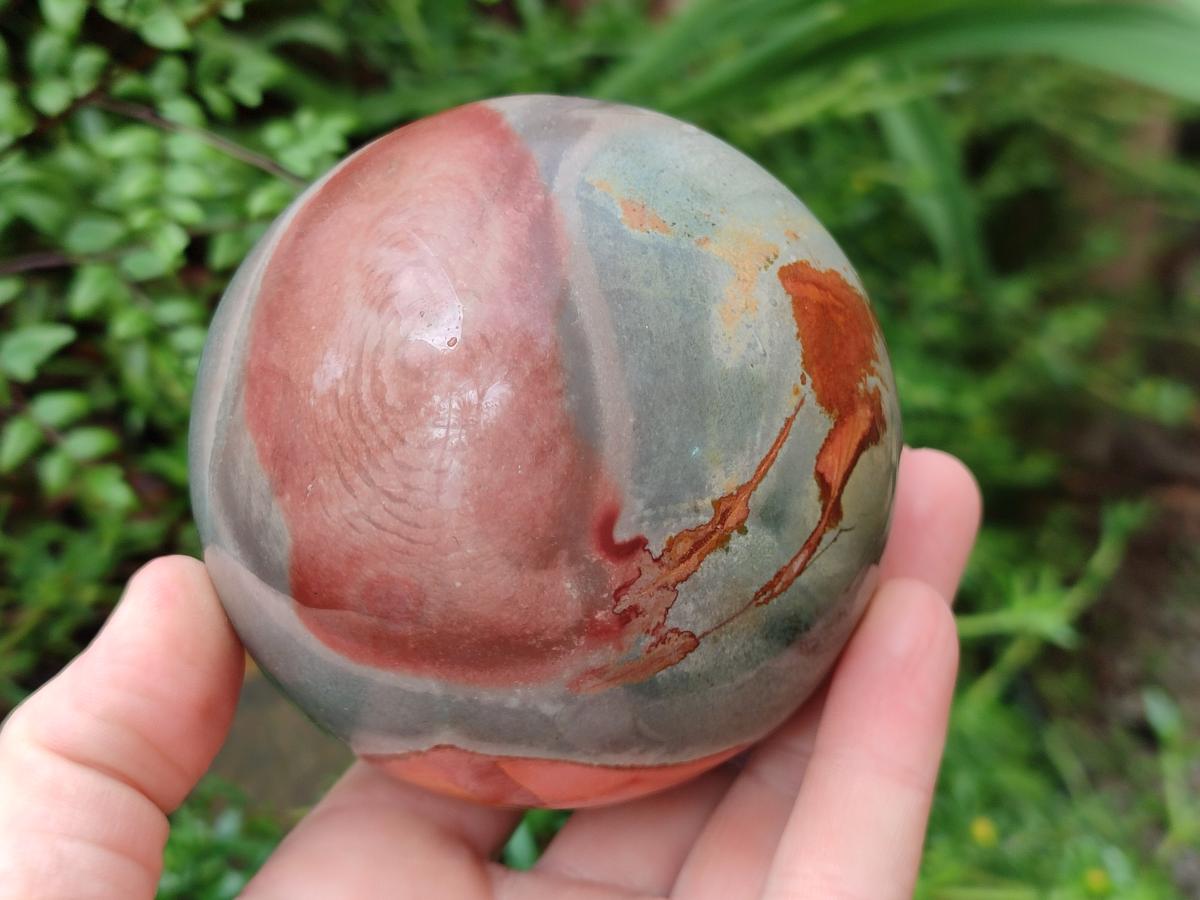 Polished Polychrome Jasper Spheres x 3 From Androka, Madagascar - Toprock Gemstones and Minerals 