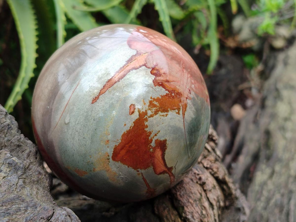 Polished Polychrome Jasper Spheres x 3 From Androka, Madagascar - Toprock Gemstones and Minerals 