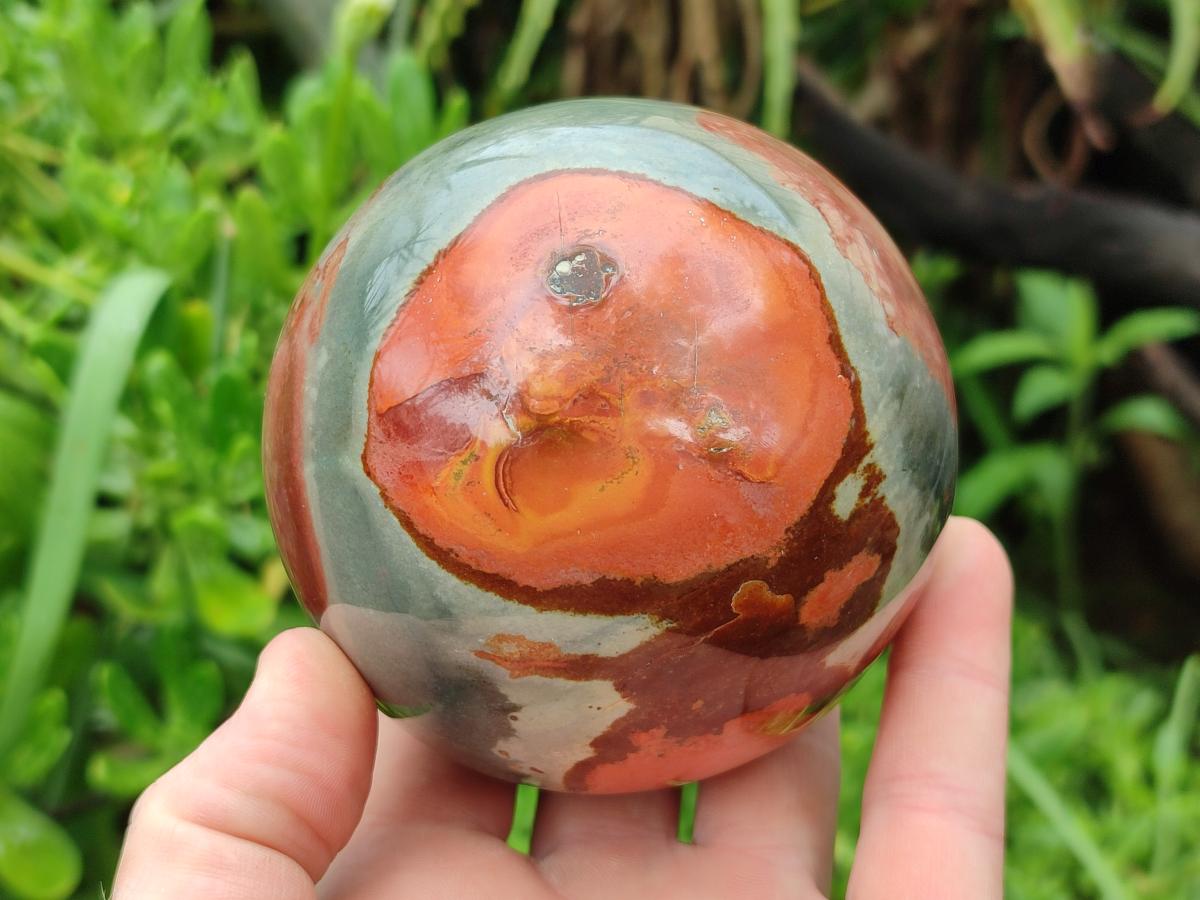 Polished Polychrome Jasper Spheres x 3 From Androka, Madagascar - Toprock Gemstones and Minerals 